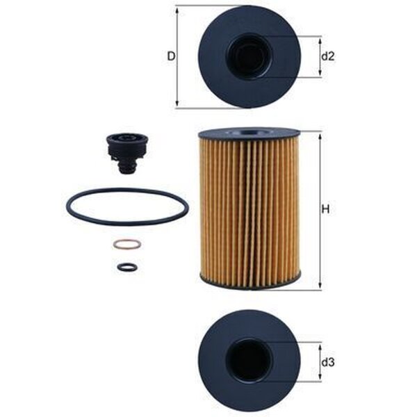MAHLE OX 353/7D Ölfilter
