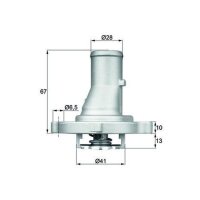 MAHLE TI 68 87D Thermostat, Kühlmittel