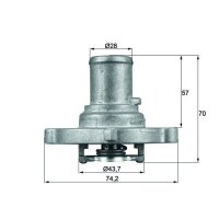 MAHLE TI 122 87D Thermostat, Kühlmittel