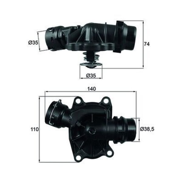 MAHLE TI 233 88 Thermostat, Kühlmittel