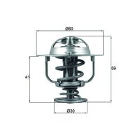MAHLE TX 177 82D Thermostat, Kühlmittel