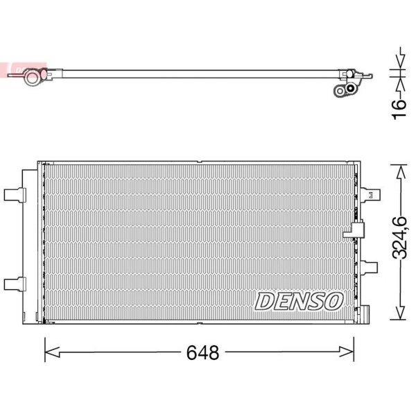 DENSO DCN02044 Kondensator, Klimaanlage