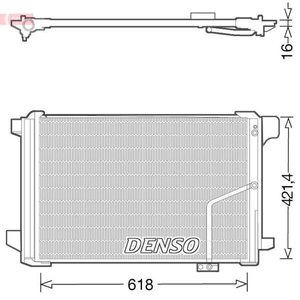 DENSO DCN17035 Kondensator, Klimaanlage