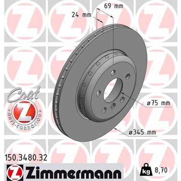 ZIMMERMANN 150.3480.32 Bremsscheibe