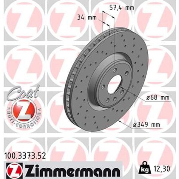 ZIMMERMANN 100.3373.52 Bremsscheibe