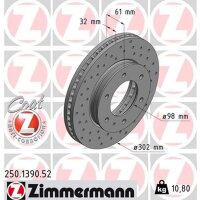 ZIMMERMANN 250.1390.52 Bremsscheibe