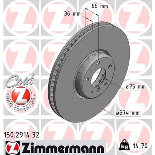 ZIMMERMANN 150.2914.32 Bremsscheibe
