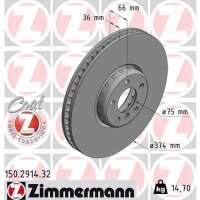 ZIMMERMANN 150.2914.32 Bremsscheibe