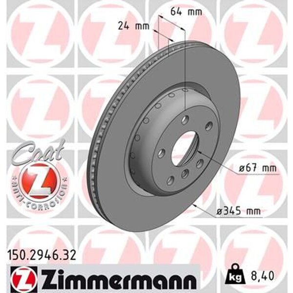 ZIMMERMANN 150.2946.32 Bremsscheibe