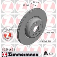 ZIMMERMANN 150.2946.32 Bremsscheibe