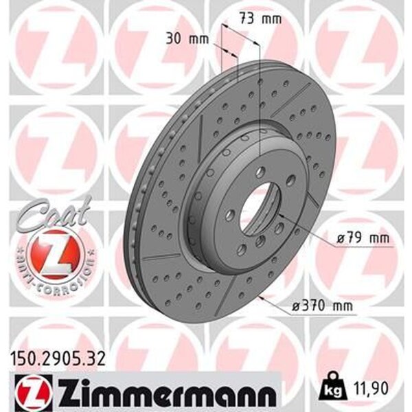 ZIMMERMANN 150.2905.32 Bremsscheibe