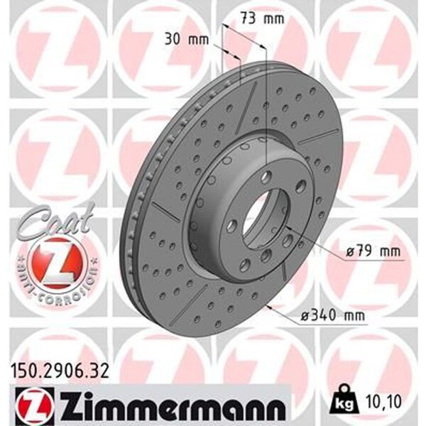 ZIMMERMANN 150.2906.32 Bremsscheibe