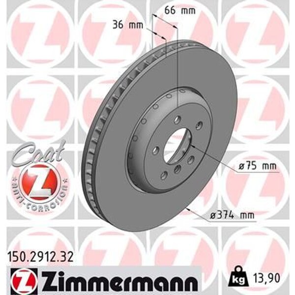 ZIMMERMANN 150.2912.32 Bremsscheibe