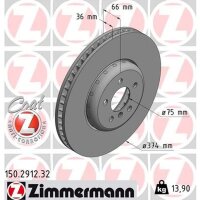 ZIMMERMANN 150.2912.32 Bremsscheibe