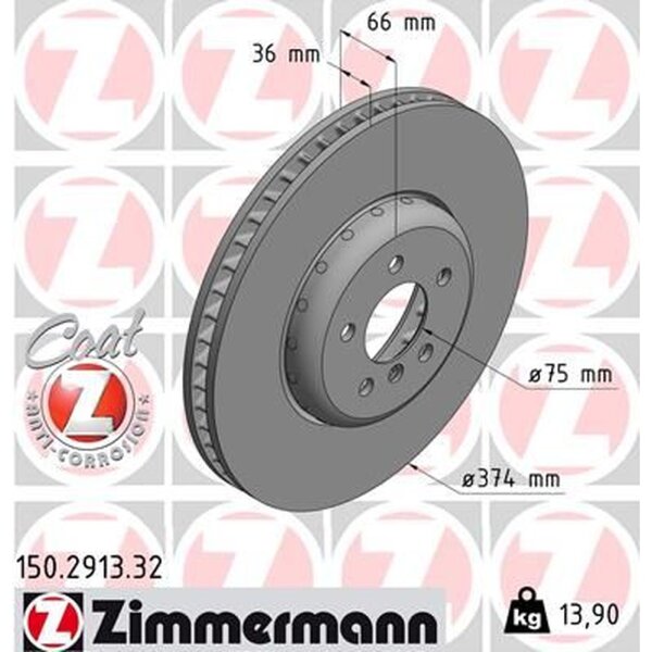 ZIMMERMANN 150.2913.32 Bremsscheibe