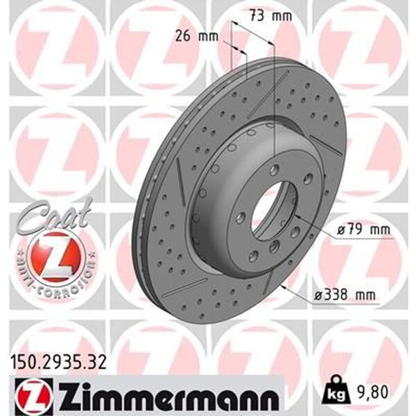 ZIMMERMANN 150.2935.32 Bremsscheibe
