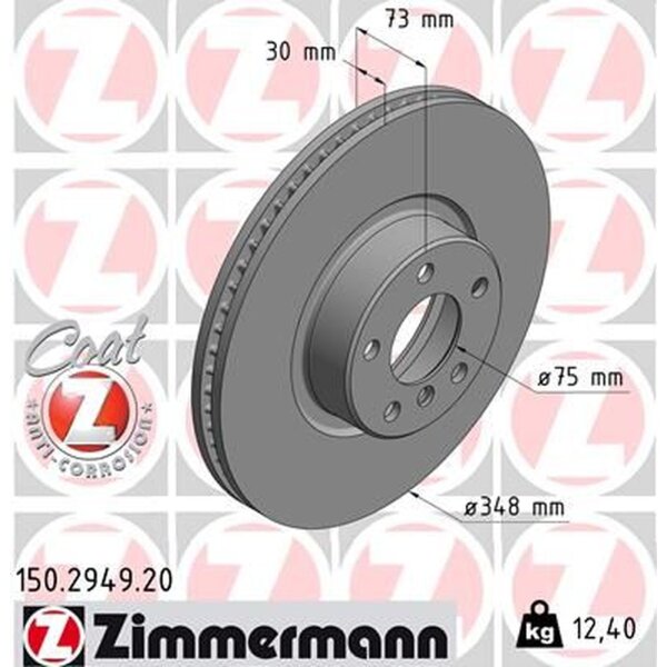 ZIMMERMANN 150.2949.20 Bremsscheibe