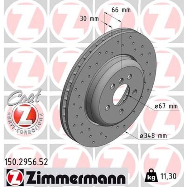 ZIMMERMANN 150.2956.52 Bremsscheibe