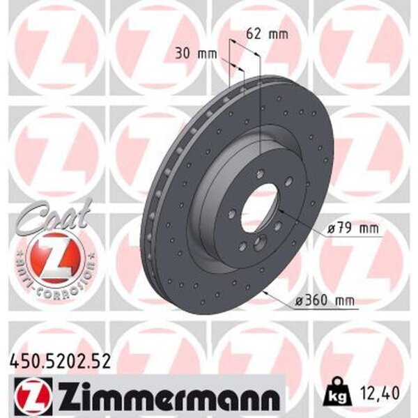ZIMMERMANN 450.5202.52 Bremsscheibe