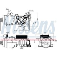 NISSENS 91124 Ölkühler, Motoröl