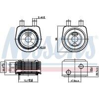 NISSENS 90774 Ölkühler, Motoröl