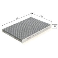 BOSCH 1 987 435 540 Filter, Innenraumluft