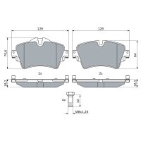 BOSCH 0 986 494 736 Bremsbelagsatz, Scheibenbremse