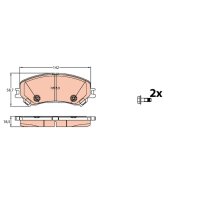 TRW GDB2152 Bremsbelagsatz, Scheibenbremse