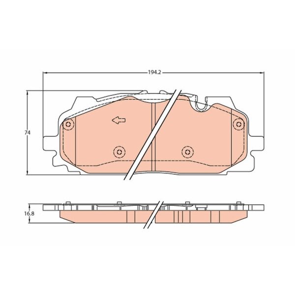 TRW GDB2158 Bremsbelagsatz, Scheibenbremse