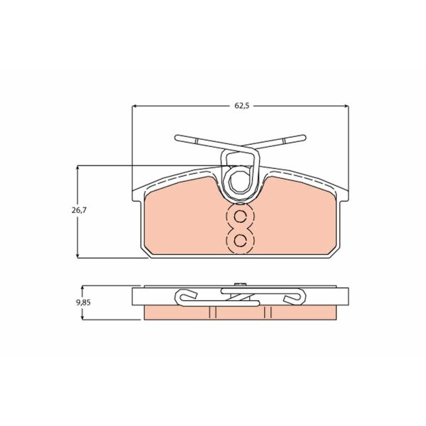 TRW GDB2165 Bremsbelagsatz, Scheibenbremse