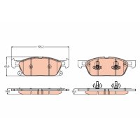 TRW GDB2167 Bremsbelagsatz, Scheibenbremse