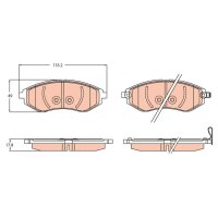 TRW GDB3634 Bremsbelagsatz, Scheibenbremse