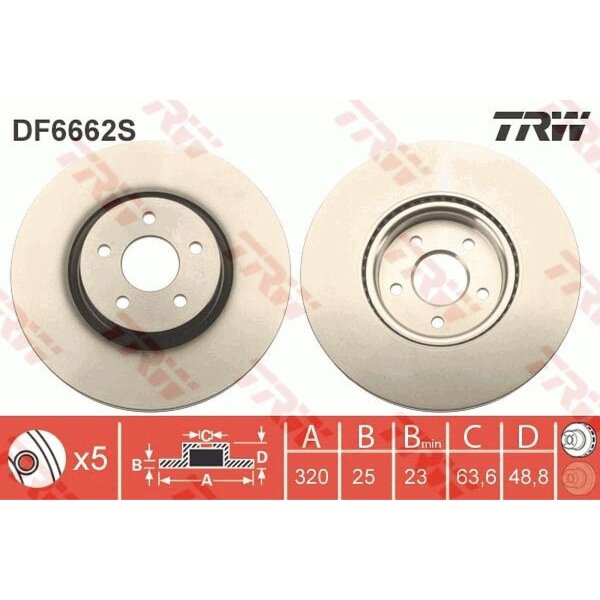 TRW DF6662S Bremsscheibe