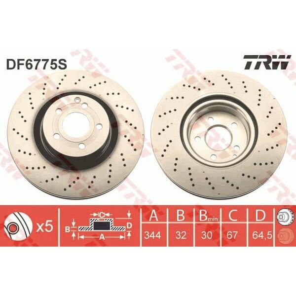 TRW DF6775S Bremsscheibe