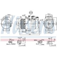 NISSENS 890115 Kompressor, Klimaanlage