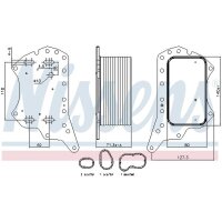 NISSENS 91125 Ölkühler, Motoröl