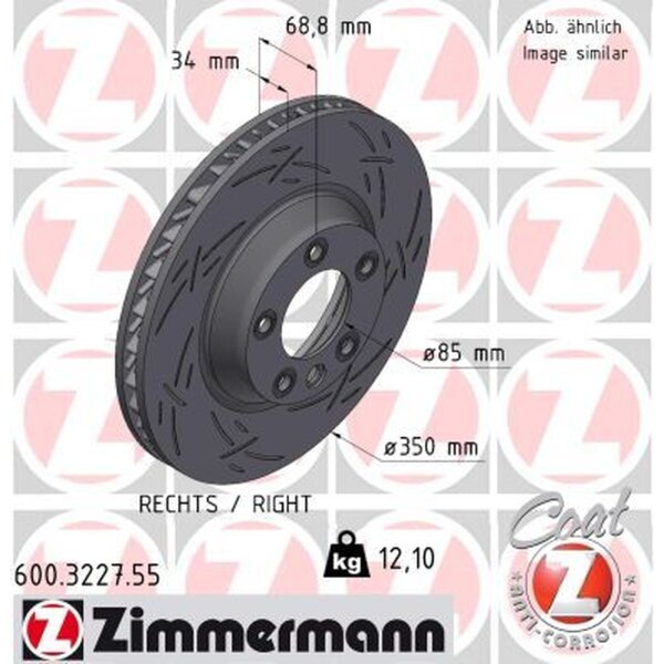ZIMMERMANN 600.3227.55 Bremsscheibe