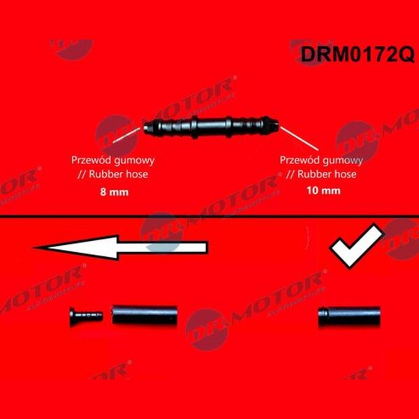 Dr.Motor Automotive DRM0172Q Schlauchverbinder, Kraftstoffschlauch