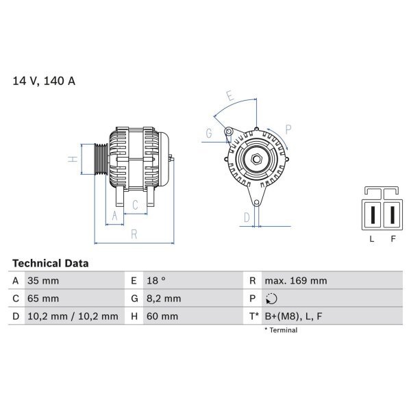 BOSCH 0 986 084 150 Generator