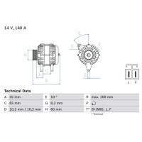BOSCH 0 986 084 150 Generator