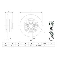 BOSCH 0 986 479 E78 Bremsscheibe