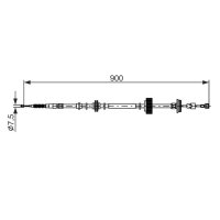BOSCH 1 987 482 793 Seilzug, Feststellbremse