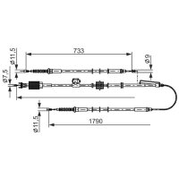 BOSCH 1 987 482 803 Seilzug, Feststellbremse