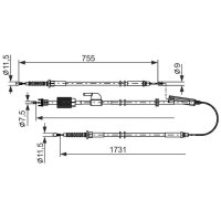 BOSCH 1 987 482 804 Seilzug, Feststellbremse