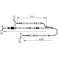 BOSCH 1 987 482 806 Seilzug, Feststellbremse