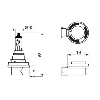 BOSCH 1 987 302 089 Glühlampe, Nebelscheinwerfer