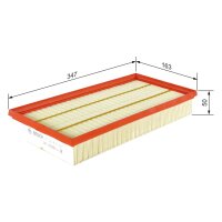 BOSCH F 026 400 614 Luftfilter