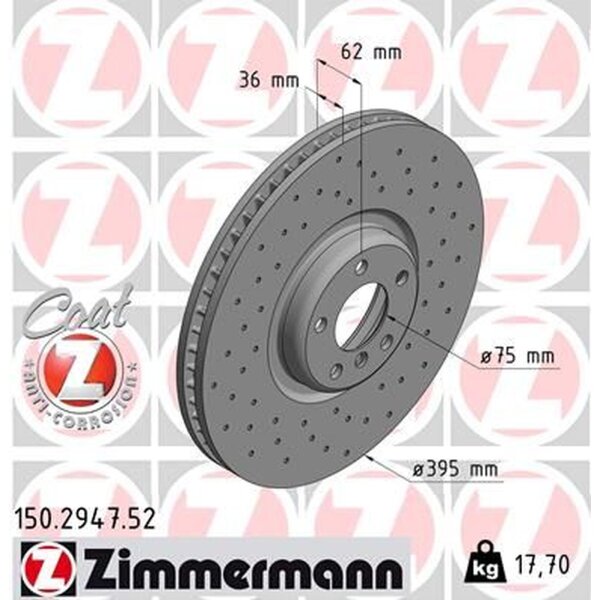 ZIMMERMANN 150.2947.52 Bremsscheibe