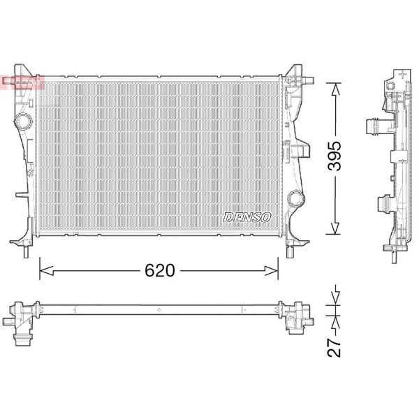 DENSO DRM06038 Kühler, Motorkühlung