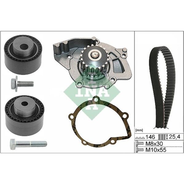 Schaeffler INA 530 0446 31 Wasserpumpe + Zahnriemensatz